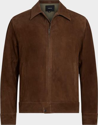 Vince Mens Suede Short Jacket