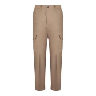 Nine In The Morning Straight Trousers, male, Beige, Size: S Zeus Trousers