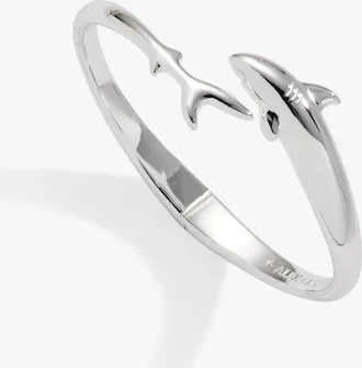 Alex and Ani Shark Bypass Cuff in Silver at Nordstrom