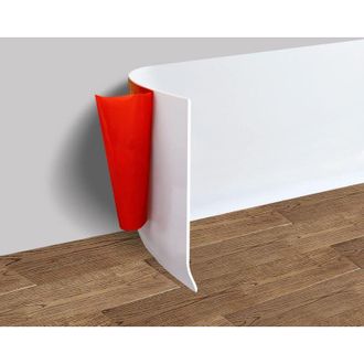 OEM Rodapi&eacute; De Vinilo Para Pared, Moldura De Acabado De Goma Flexible Y Autoadhesiva, 10 Cm X 6 Metros, Blanco