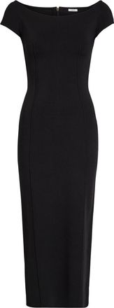 Joseph Foin Pintuck Stretch-knit Midi Dress - Black - S (UK8-10 / S)