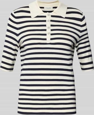 Christian Berg Poloshirt aus Viskose-Mix in Offwhite, Gr&ouml;&szlig;e XXL