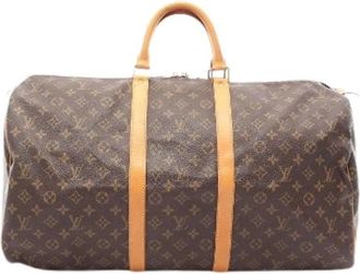 Louis Vuitton Pre-owned Keepall 55 Monogram Boston Bag - unisex - Vintage Weekendtas - Bruin - ONE Size - Leer - Vintage