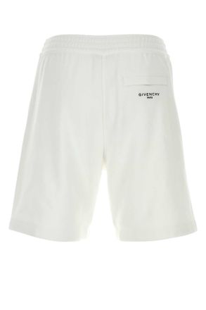Givenchy Mens White Cotton Bermuda Shorts Exterior