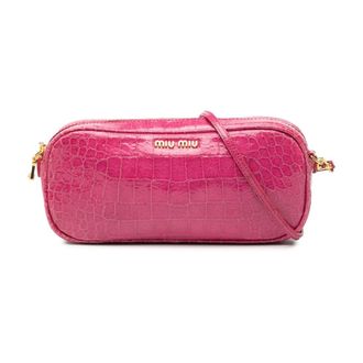 Miu Miu Pre-owned Cross Body Bags, female, Pink, Size: ONE SIZE Pre-owned Crossbody Bag
