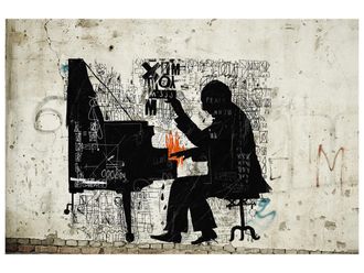 Schubiger M&ouml;bel Digitaldruck auf Glas Klavierspieler