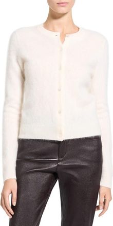 Theory Brushed Cashmere Cardigan in Ivory at Nordstrom, Size Medium