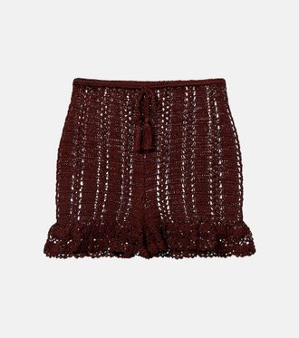 Anna Kosturova Shorts in crochet di cotone