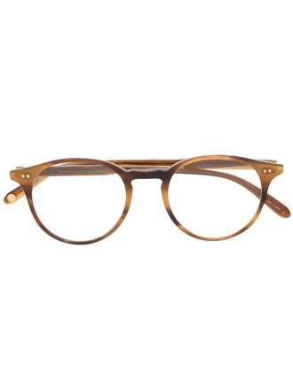 Garrett Leight Clune round-frame tortoiseshell glasses - unisex - Acetate - 47 - Brown
