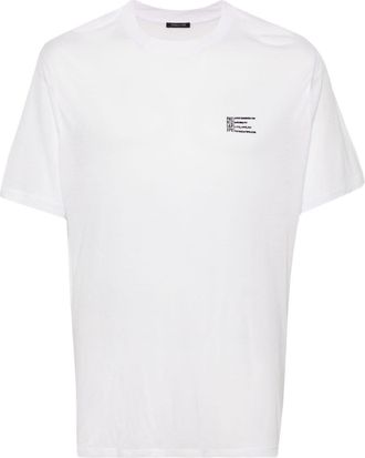 Patrizia Pepe logo-print lightweight T-shirt - men - Modal - M - White