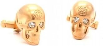 Philipp Plein Cufflinks IP 3D Skull - Heren - Manchetknopen - Geel - ONE Size - Accessoires