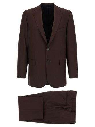 Brioni Brown Wool Two-Piece Mens Suit