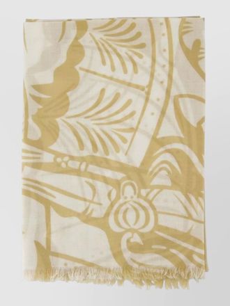 Burberry large wool scarf abstract pattern
