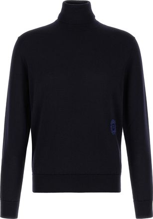Dolce & Gabbana Blue Virgin Wool Mens Cardigan