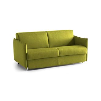 Dmora Sof&aacute; Fijo 2 Plazas Monleale, Desenfundable, Repelente Al Agua Hecho En Italia, Lavable, 160x95x90h Cm Verde