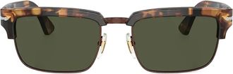 Persol Occhiali da sole rettangolari tartarugati - Marrone