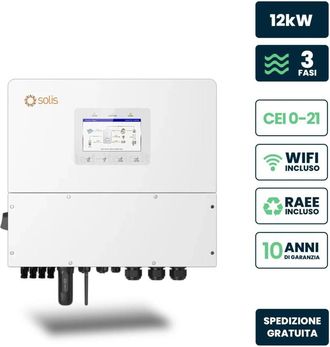 Solis Inversor V-tac Solis Trif&aacute;sico H&iacute;brido De Alta Tensi&oacute;n 12kw Cei 0-21 Contador Ta Ip66
