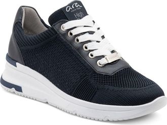 Ara Nassau II Knit Wedge Sneaker in Navy Woven Stretch at Nordstrom, Size 9.5