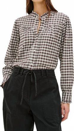 Rails Alanna Ruffle Collar Shirt In Chocolate Chip