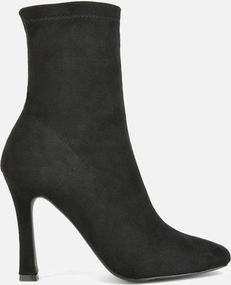 XY London Womens XY London Womens/Ladies Paula Side Zip Stiletto Heel Ankle Boots - Black - Size: 3