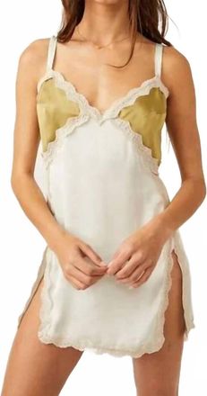 Free People On The Rise Mini Slip Dress In Ice Combo