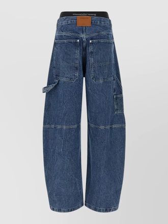 Alexander Wang denim trousers boxer style insert waistband