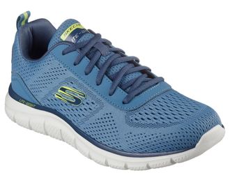 Skechers Schn&uuml;rschuh SKECHERS TRACK-LESHUR, Herren, Gr. 47,5, blau, Lederimitat, Textil, Schuhe Schn&uuml;rschuh, Freizeitschuh, Trainingsschuh im Materialmix