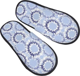 Generic Psychedelic Tie Dye Men Women Slippers Fluffy Shoes Breathable House Shoes For Bedroom Outdoor Winter L