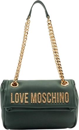 Love Moschino Tassen, Dames, Groen, ONE Size, Polyester, Bolso Cadenas
