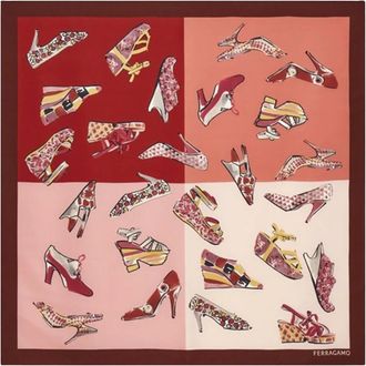 Ferragamo Genio Print Silk Scarf