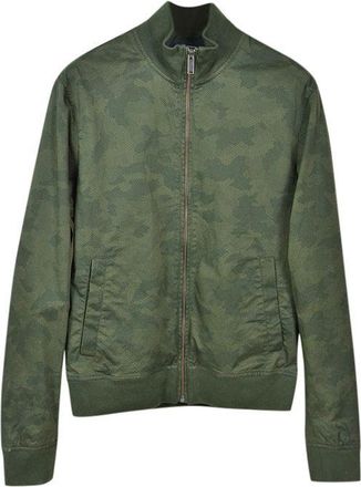 Michael Kors Green Camo Print Jacket Size S