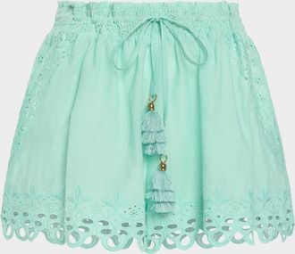 Ramy Brook Diane Eyelet Drawstring Shorts
