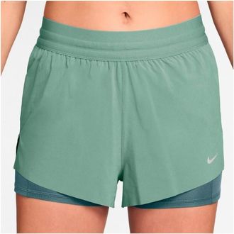 Nike Swift Dri-Fit Mid-Rise 2-In-1 Shorts Laufshorts f&uuml;r Damen | t&uuml;rkis