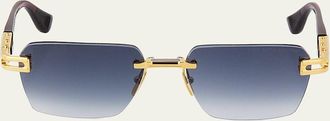 Dita Eyewear Mens Meta Evo One Rimless Rectangle Sunglasses