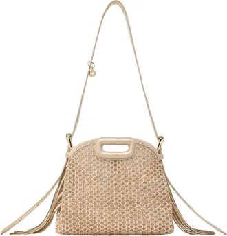 Maje Miss M mini net bag in Nude at Nordstrom, Size Medium