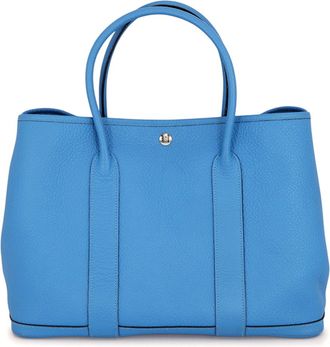 Herm&egrave;s Garden Cobalt Negonda Leather Handbag Tote Bag (Pre-Owned)