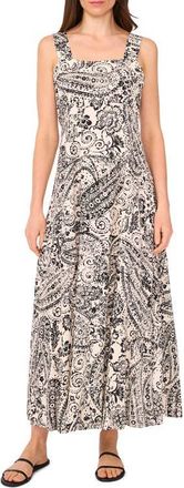 Vince Camuto Floral Paisley Tiered Maxi Dress in Rich Black at Nordstrom, Size X-Small