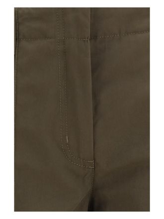 Burberry Womens Gabardine Cargo Trousers Juniper Cotton