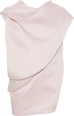 Issey Miyake Enveloping draped top - women - Polyester/Paper - 3 - Pink