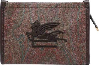 Etro Brown Pegaso Arnica Pouch