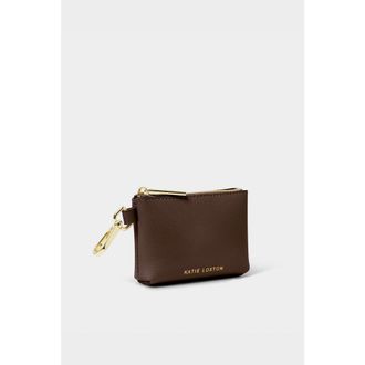 Katie Loxton Evie Clip-On Coin Wallet in Chocolate at Nordstrom