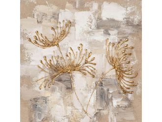 Schubiger M&ouml;bel Bild Blumen, Gold