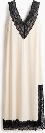 H&M Lace-trimmed dress - Beige