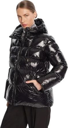 Pinko Mirco Caban - Dames - Gewatteerde jassen - Zwart - XL - Polyester - Jassen