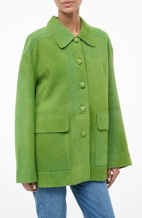 Staud Roxanne Suede Jacket in Leaf at Nordstrom, Size Small
