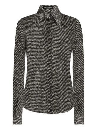 Dolce & Gabbana diagonal-stripe shirt - Black