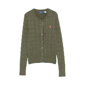 Ralph Lauren Truien & Vesten, Dames, Groen, S, Kabelgebreide Cardigan