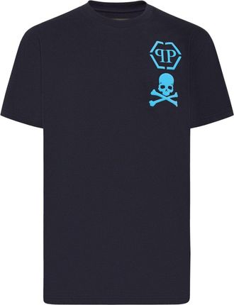 Philipp Plein SS Skull&Bones T-shirt - men - Cotton - XXXXL - Blue