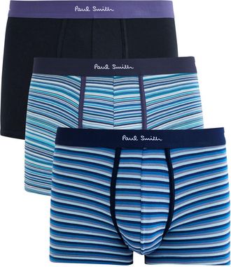 Paul Smith Stretch-cotton Trunks - set of Three - Blue - S