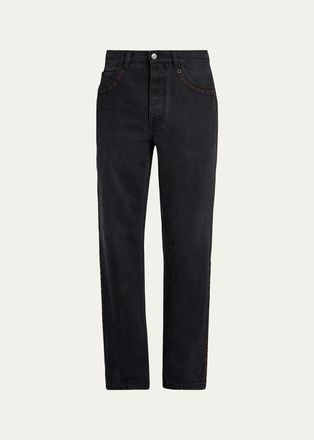 Marni Grommet-Trimmed Straight-Leg Jeans